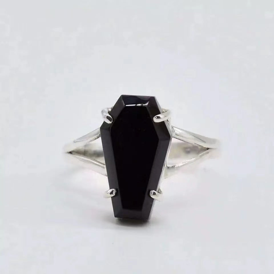 RIP Inlaid Black Zirconium Ring