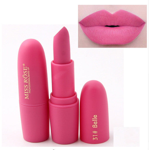 Miss Rose Moisturizing Comfort Matte Long Lasting Low Fade Lipstick