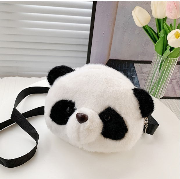 Panda Backpack Plush Phone Holder Shoulder Bag