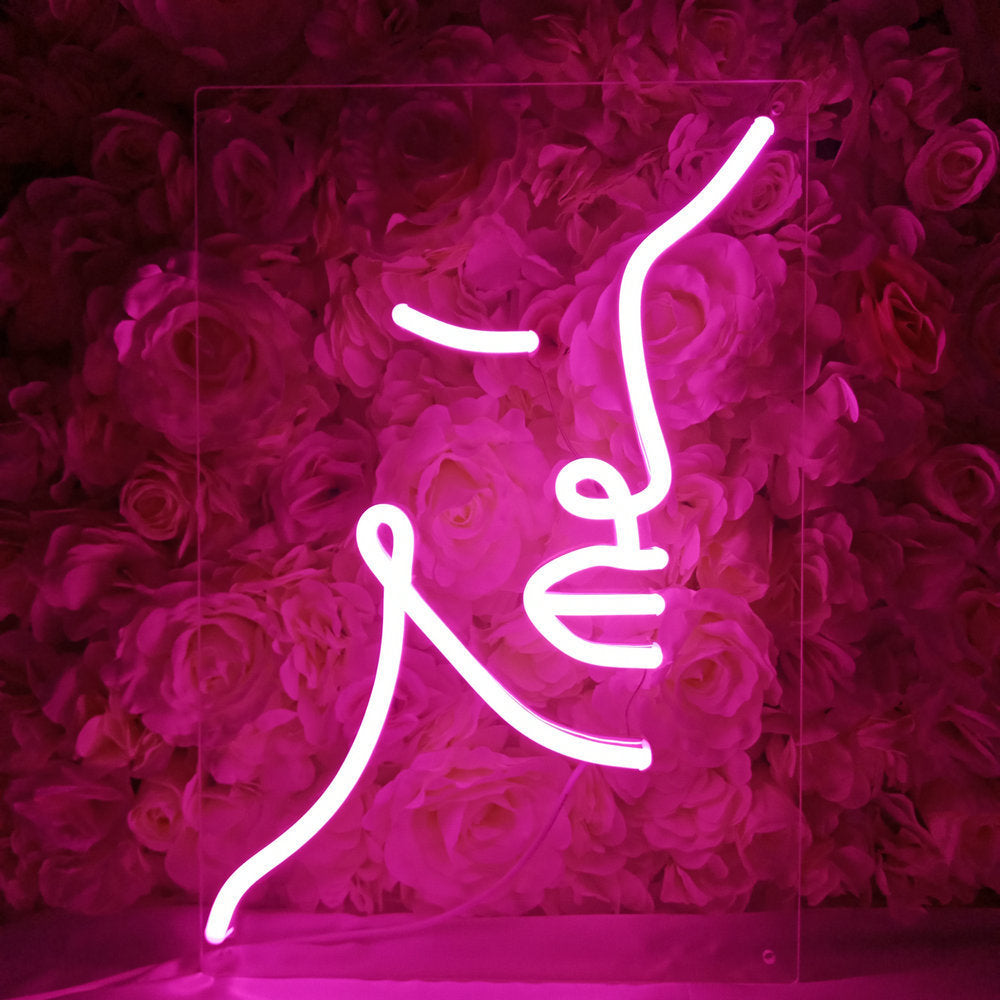 Creative Gifts Rock Gestures Neon Sign Wall Decorations Neon Decorative Lights