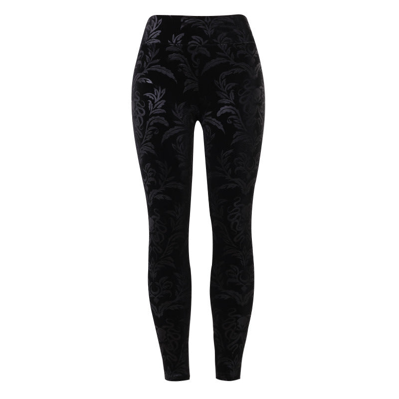 Dark Design Suede Embossed Personality Pants