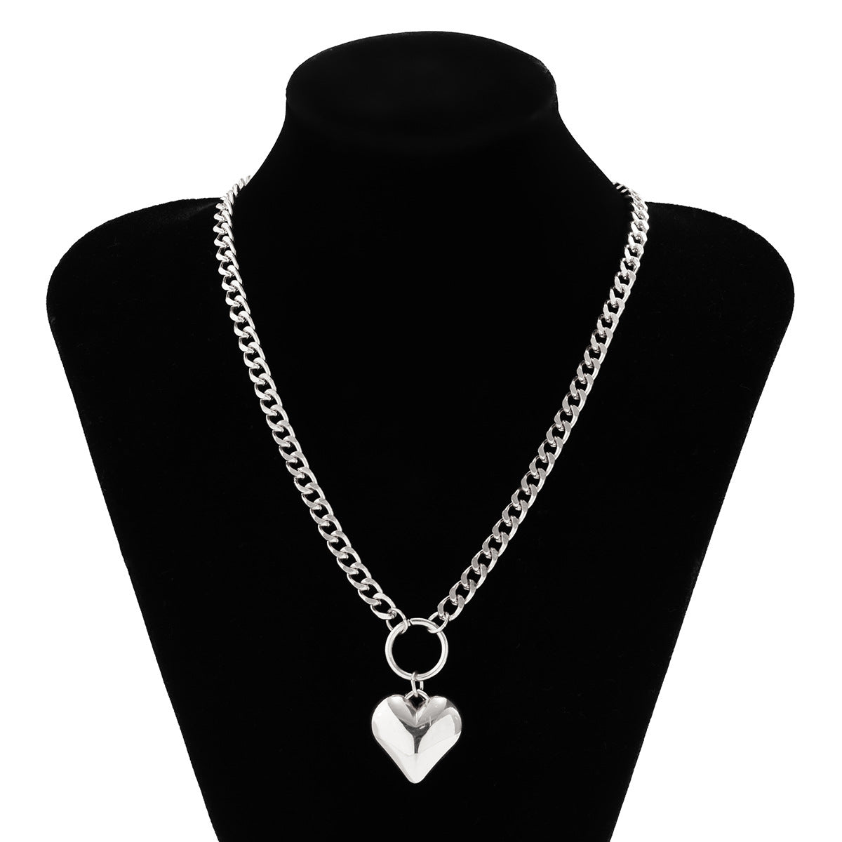 Simple and personalized heart design all-match necklace