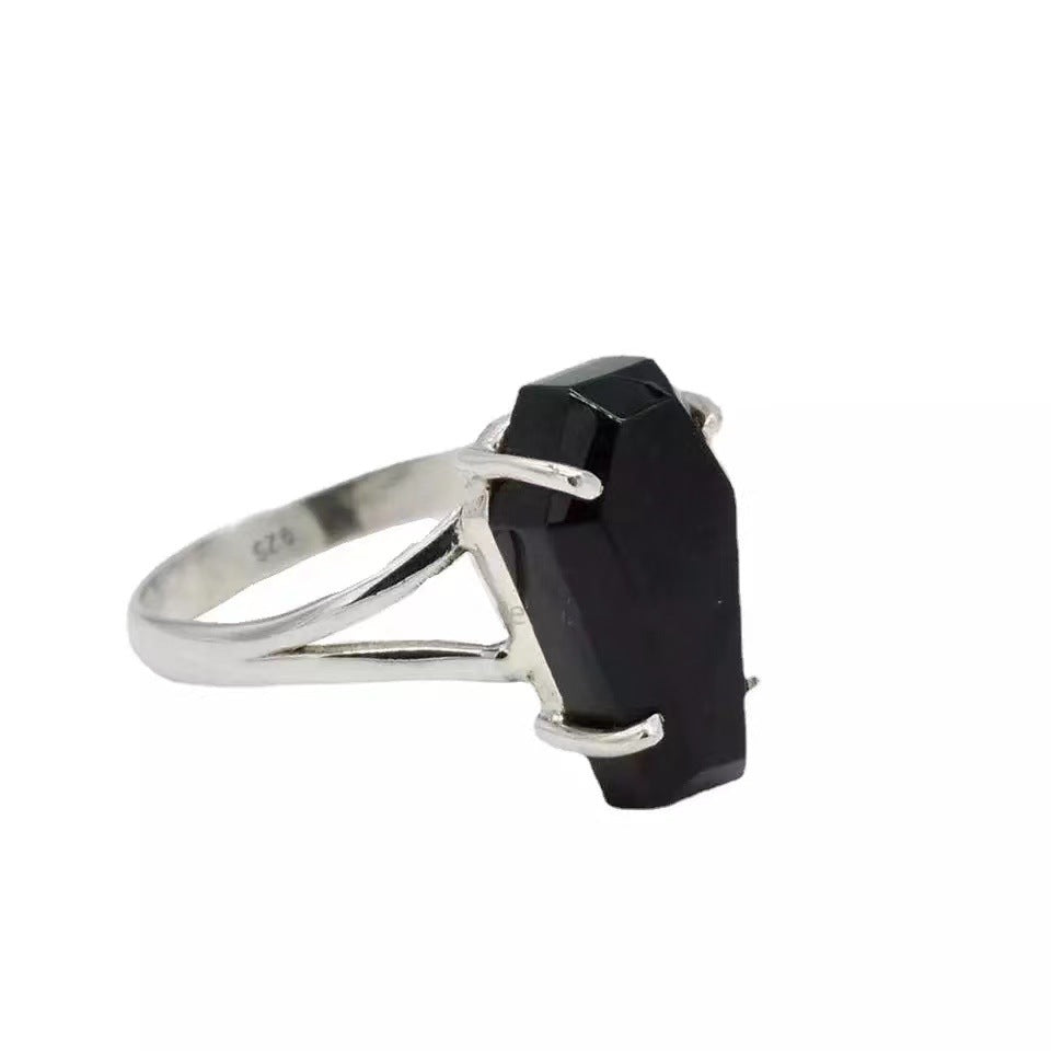 RIP Inlaid Black Zirconium Ring