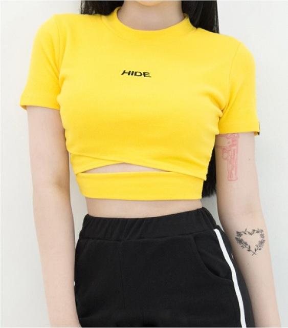 Barely Stressed Distressed Cropped Tee