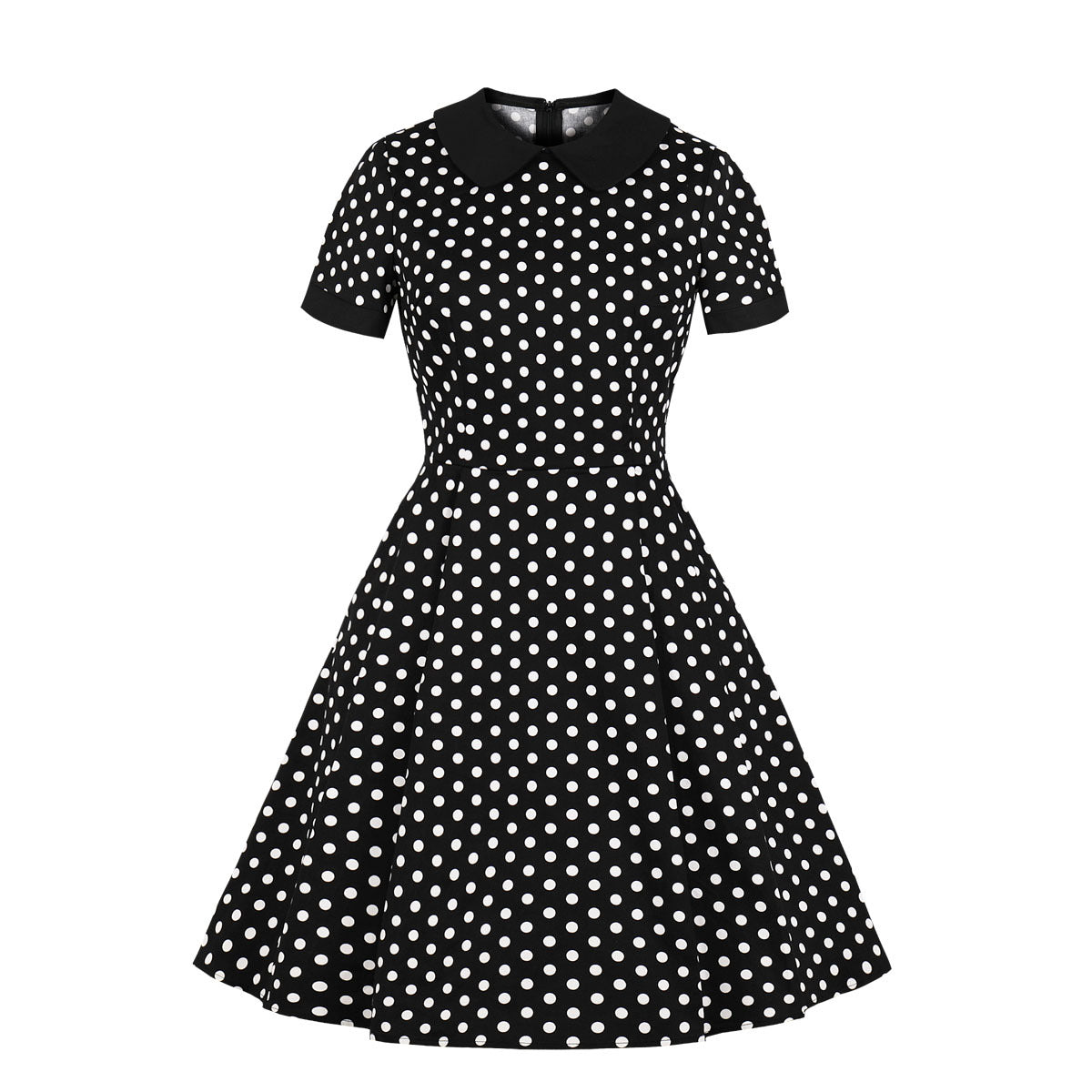 SISHION Retro Vintage  Summer Hepburn Peter Pan Collar Swing Polka Dot Dresses