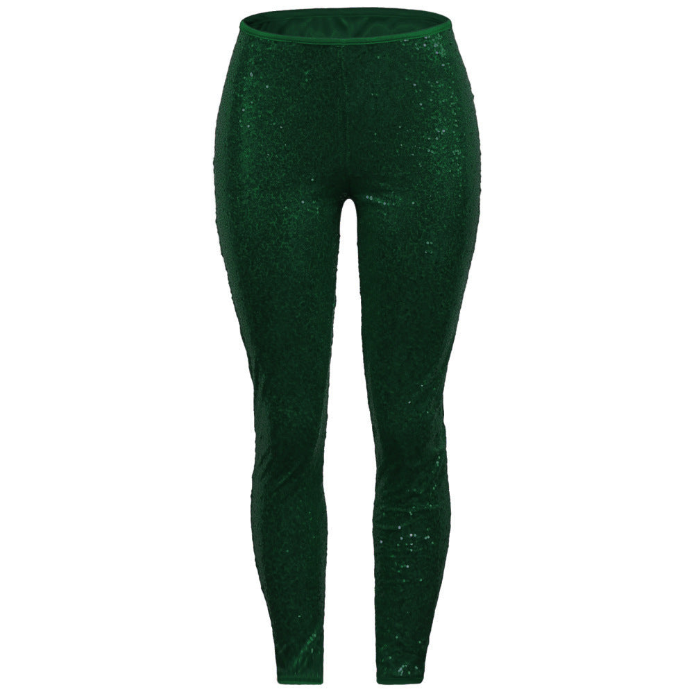 New Slim Fit Sequin Suit Trouser Style Nightclub Style Pants