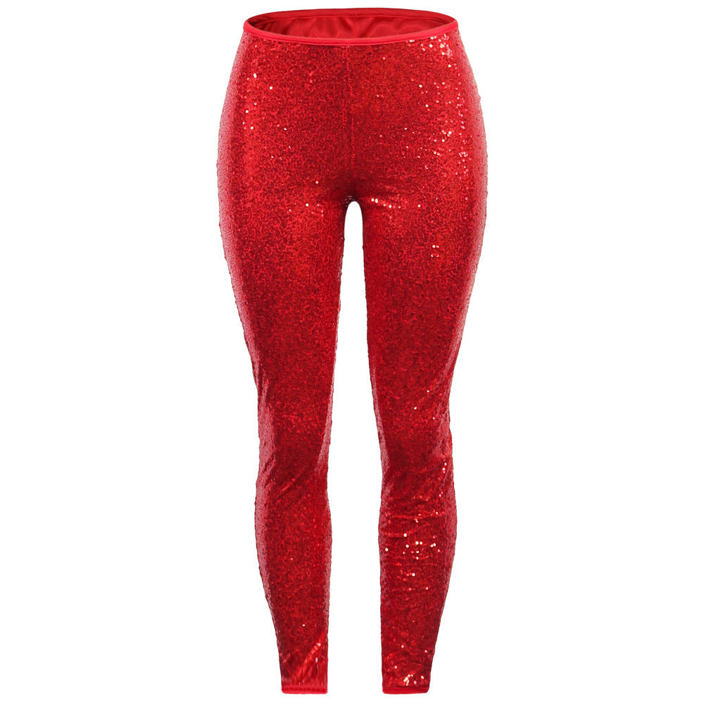 New Slim Fit Sequin Suit Trouser Style Nightclub Style Pants