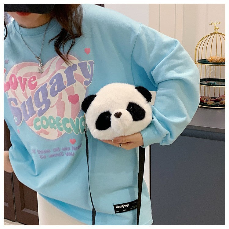 Panda Backpack Plush Phone Holder Shoulder Bag