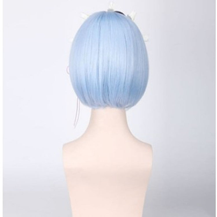 Split Bang Tapered Bob Hairstyle Cosplay Wig in Pale Blue or Pale Pink