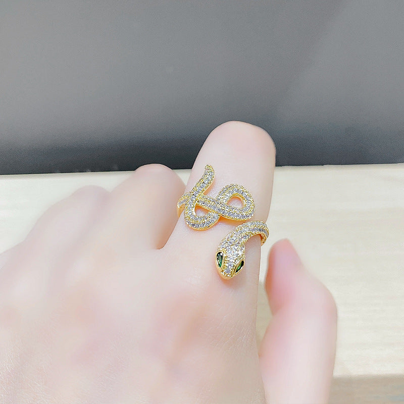 Snake-shaped Adjustable Fashion Personality Ring