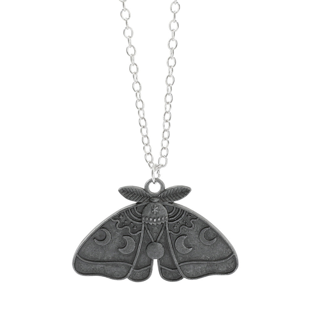 Halloween Dark Butterfly Skull Necklace