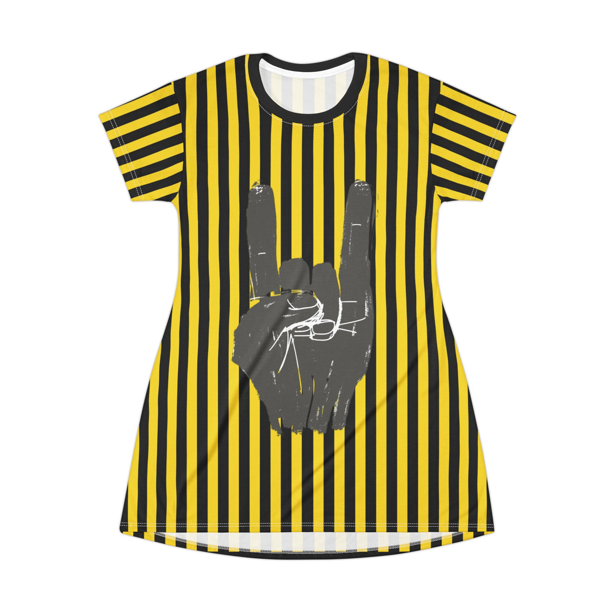 Punk Rockin' The Stripes - T-Shirt Dress (AOP)