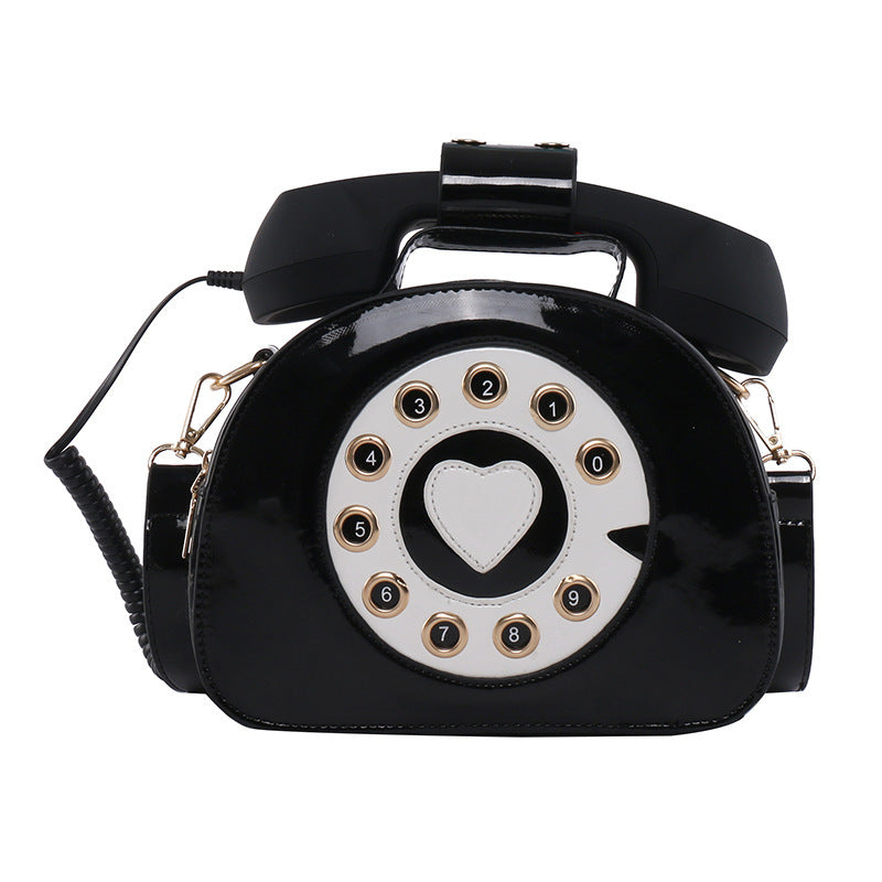 LA Fashion Women's Retro Manual Dial Telephone Personality Shoulder Handbag