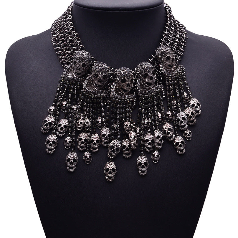 Women's Retro Fashion Exaggerated Skull Accessories Necklace