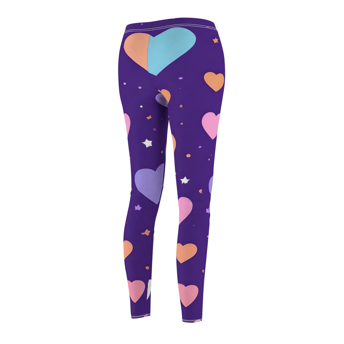 Pastel Hearts Women's Cut & Sew Casual Leggings (AOP)