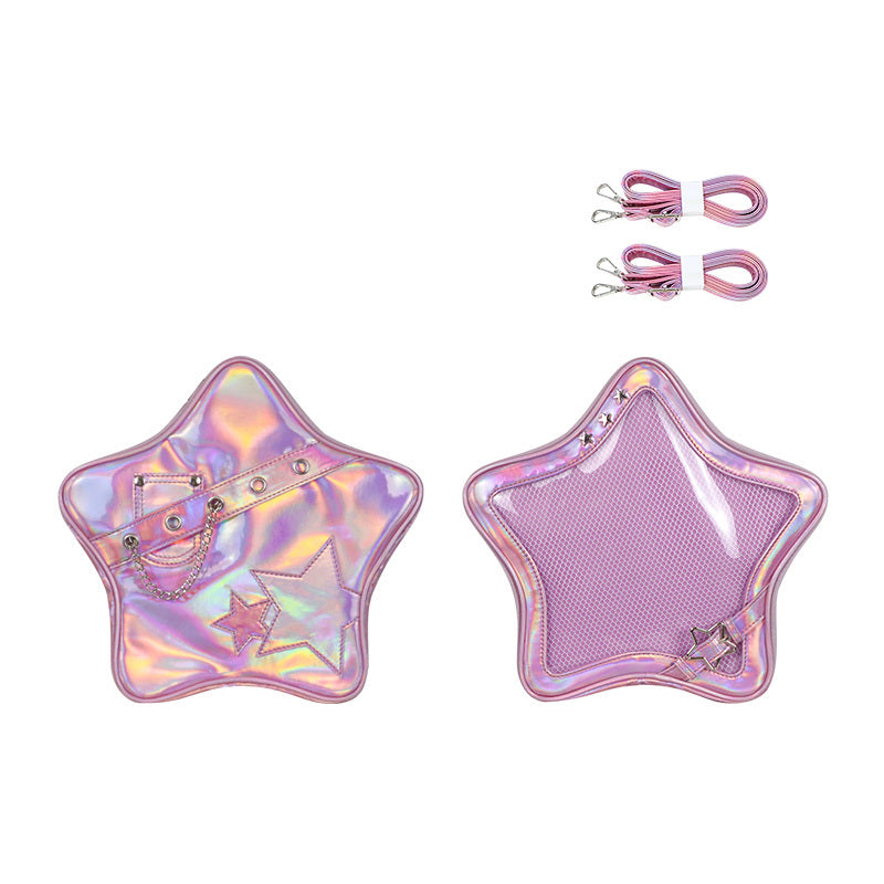 A Pair Of Cute Transparent Star Cartoon Crossbody Shoulder Bags