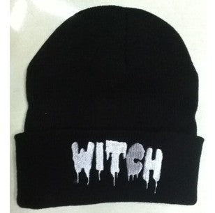 Punk Style Witch Beanie Knit Cap Winter Goth Headwear