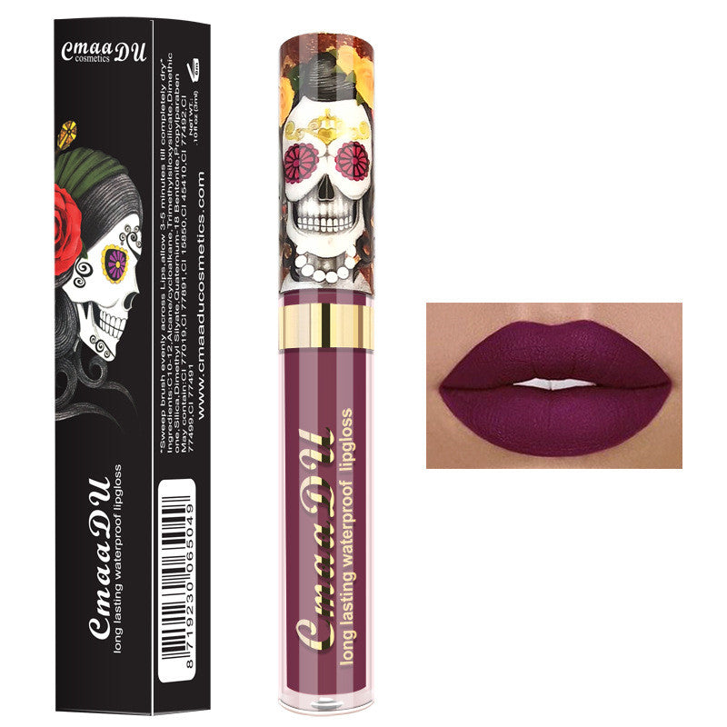 Luminescent Metallic Pearlescent Skull Liquid Lipstick