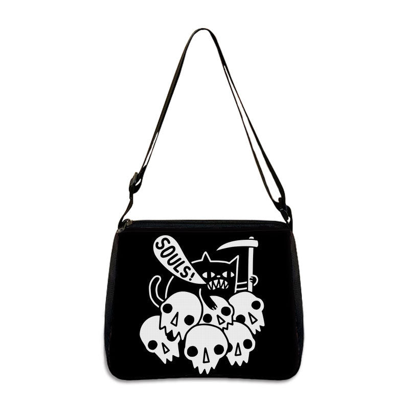 Polyester Shoulder Underarm Goth Witchcraft Cross Body Handbag Various Styles