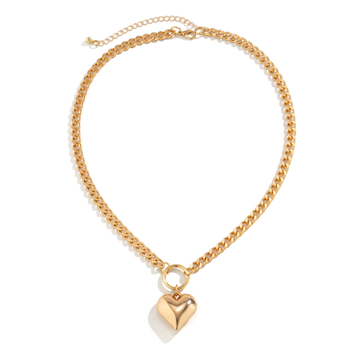 Simple and personalized heart design all-match necklace