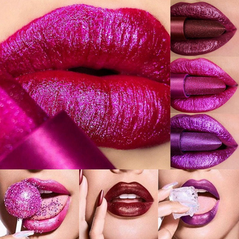 Fit Colors Metallic Non-stick Pearlescent Diamond Sheen Liquid Lipstick