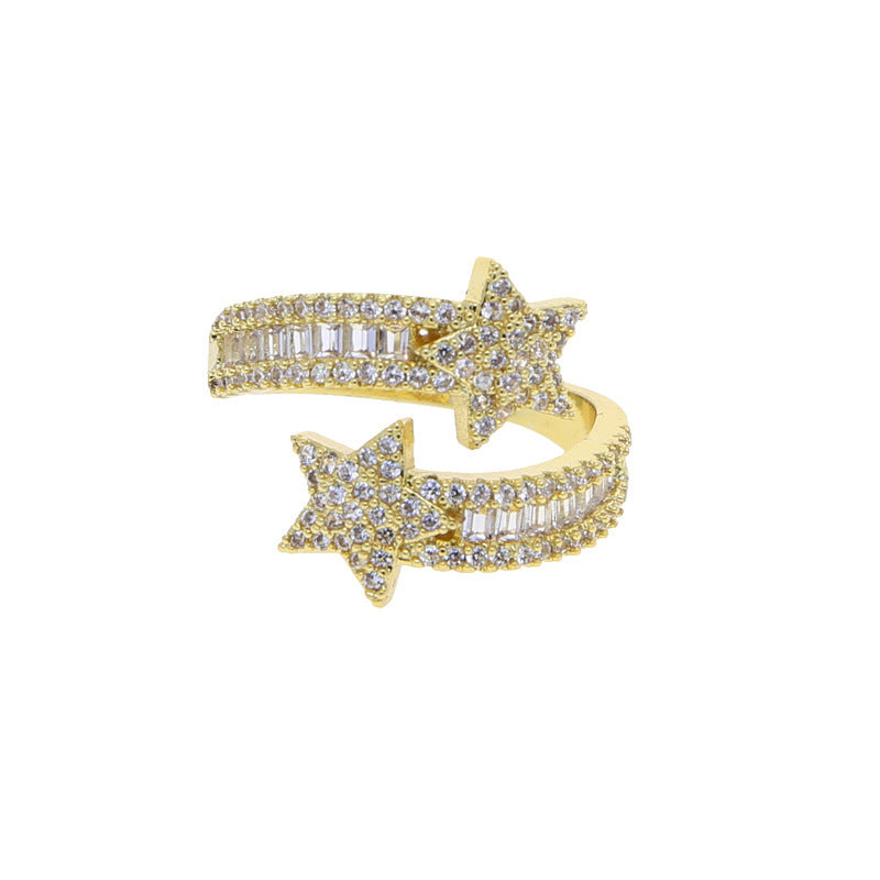 Zircon Wrap Around Star Fashion Ring