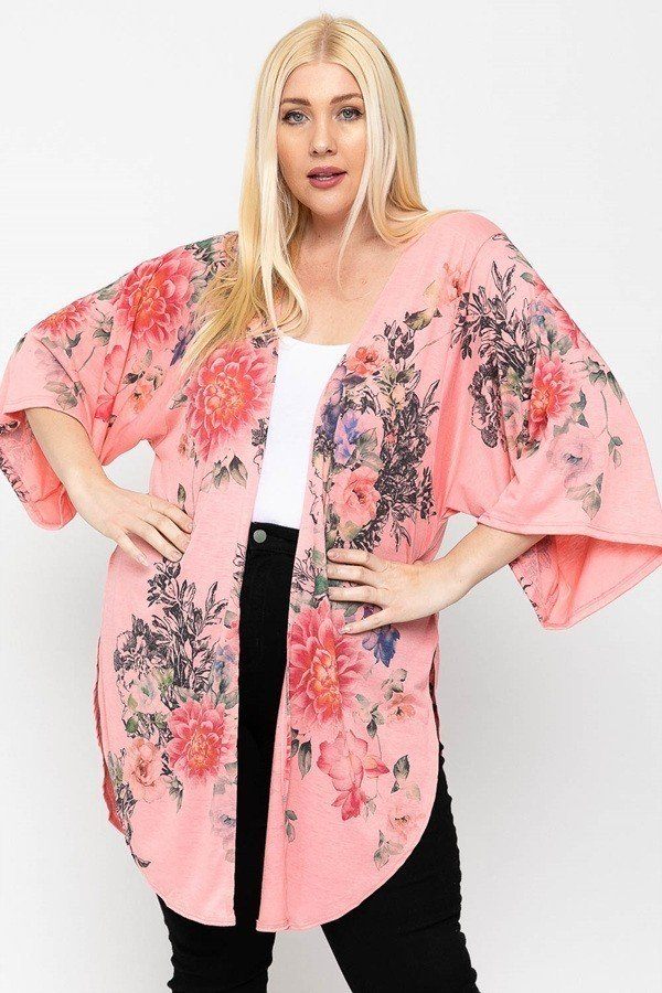 Floral Print Boho Loose Flowy Cardigan