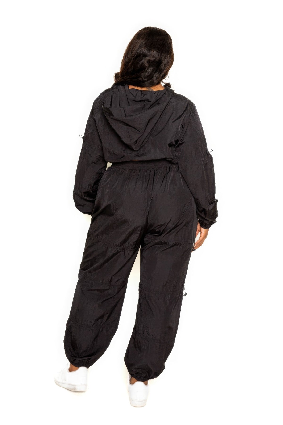 Active Zip Up Set With Cord Lock Detail Throwback Fashion Statement