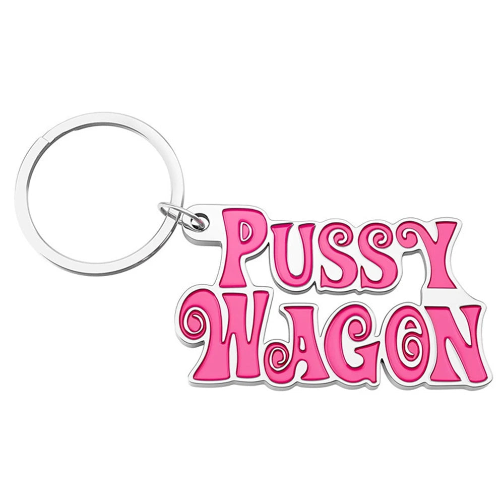 Kill Bill 'PUSSY WAGON' Keyring Pendant: Fashionable Movie Accessory for Women and Men, Perfect Gift Keychain for 2024 Y2K