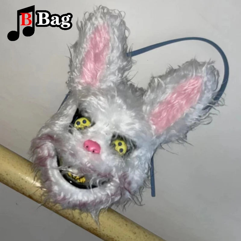 Evil Bunny Goth Horror Style Novelty Soft Plush Handbag