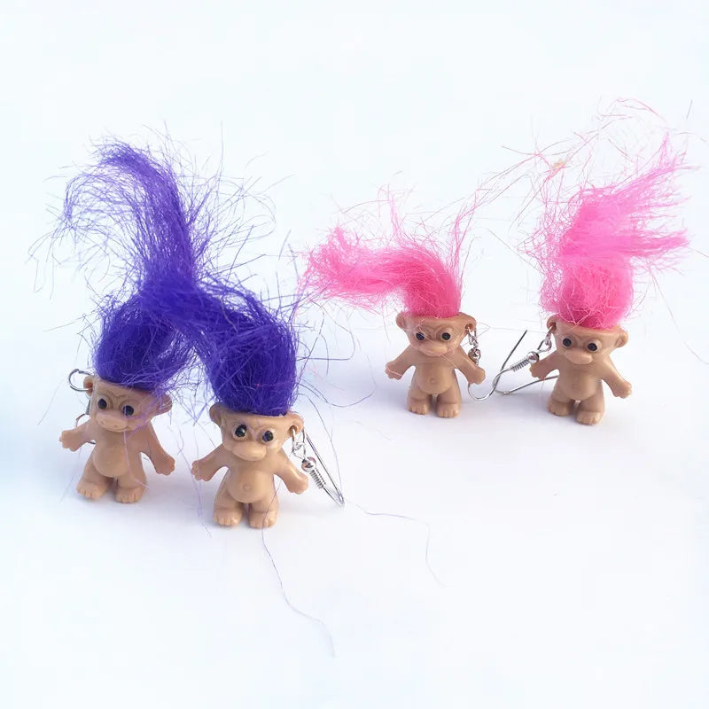 90’s Vibes Vintage Troll Novelty Drop Earrings