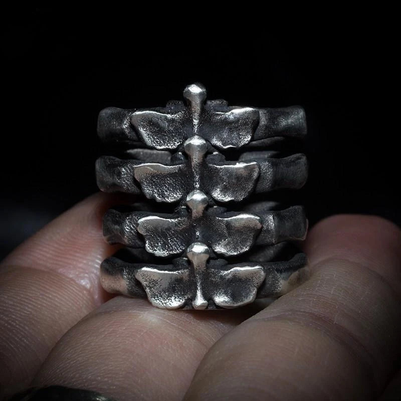 Creative Men's Ribcage Open Ring – Gothic Punk Style Jewelry, Unique Gift for Him