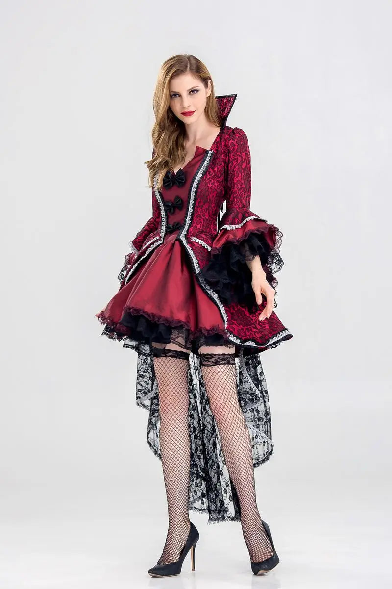 Bloody Beautiful Vampire Queen Costume – Plus Size XL, XXL Halloween Women's Classic Vampire Costume, Deluxe Victorian Style