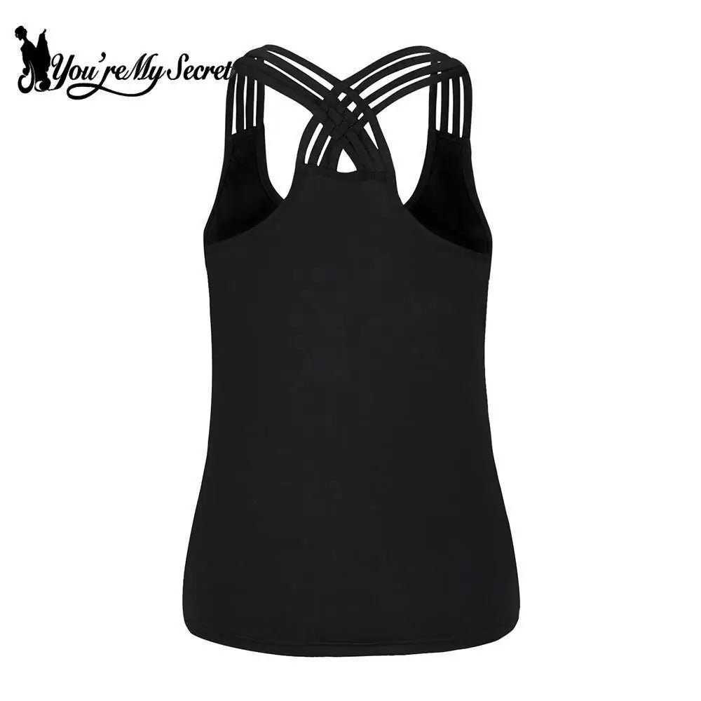 [You're My Secret] Magic Ouija Board Women Vest Sexy Backless Tops Gothic Witchy Black Tank Top Female Sleeveless Tops