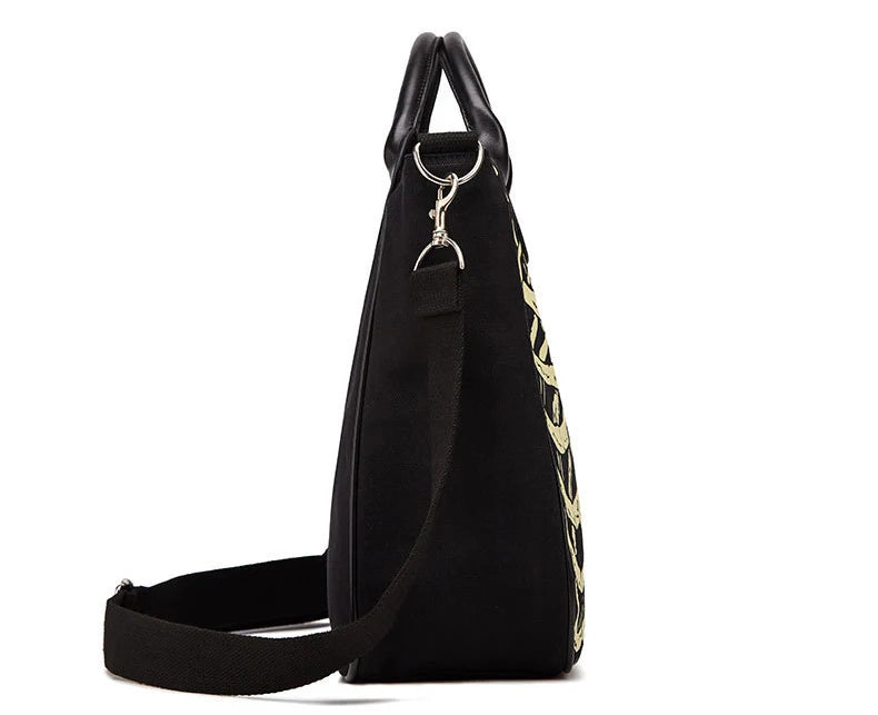 Reflective Punk Fashion: Luminous Gothic Skulls Tote Bag for Women, Rock Designer Casual Totes with a Hint of Darkness