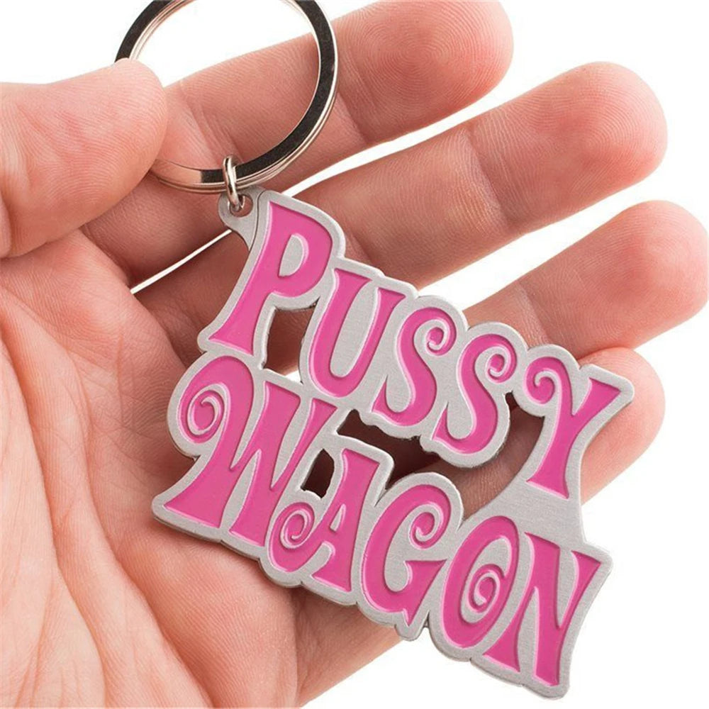 Kill Bill 'PUSSY WAGON' Keyring Pendant: Fashionable Movie Accessory for Women and Men, Perfect Gift Keychain for 2024 Y2K