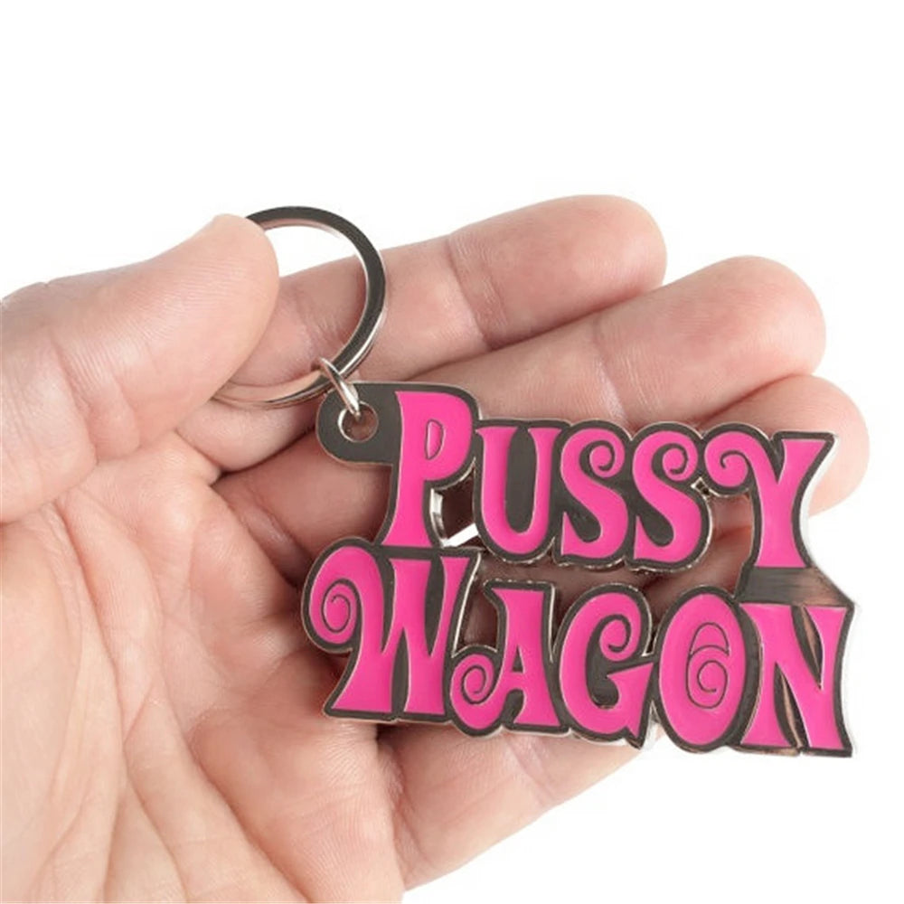 Kill Bill 'PUSSY WAGON' Keyring Pendant: Fashionable Movie Accessory for Women and Men, Perfect Gift Keychain for 2024 Y2K