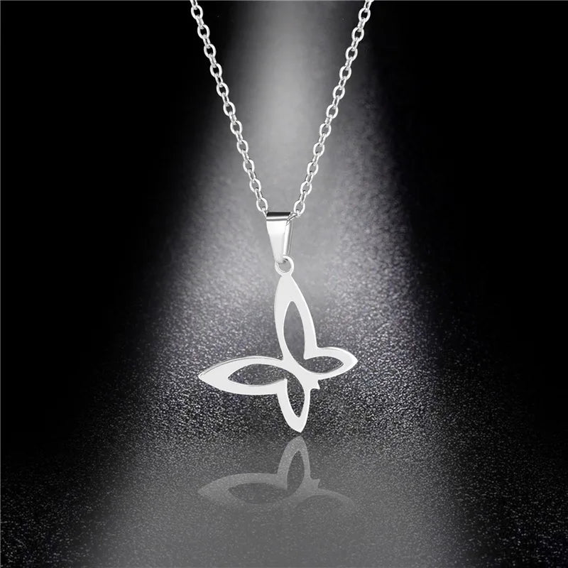 Hollow Musical Note Pendant Necklace - Stainless Steel, Perfect for Parties, a Unique Jewelry Gift