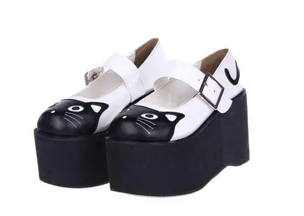 Angelic imprint handmade woman mori girl lolita cosplay shoes lady high wedges heels pumps women princess dress party shoes 9621