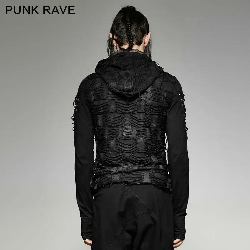 New Punk Rave Rock Fashion Casual Black Gothic Novelty Long Sleeve Men's T-Shirt