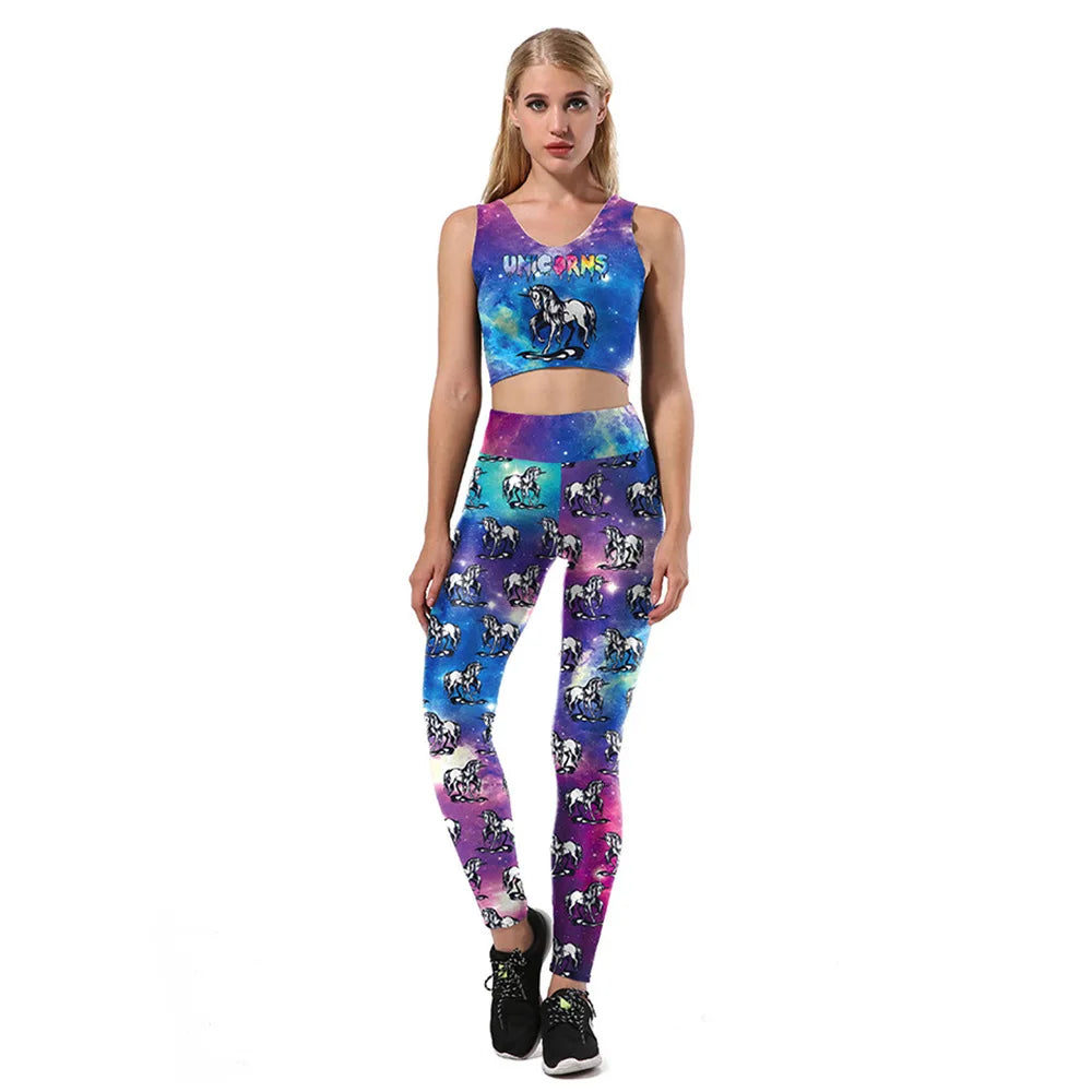 [You're My Secret] Hot Fashion Sexy Women Mermaid Scale Legging Set High Quality Crop Top and Pant Fitness Party Cosplay Costume