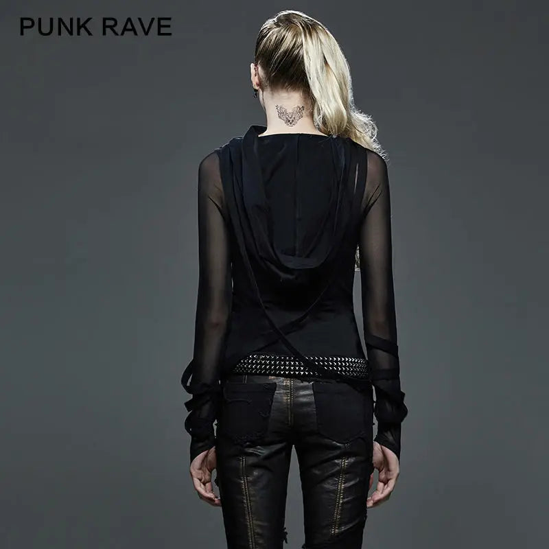 New Punk Rave Emo Rockabilly Gothic Vintage Top - Cotton Shirt for Women, Fashionable and Stylish