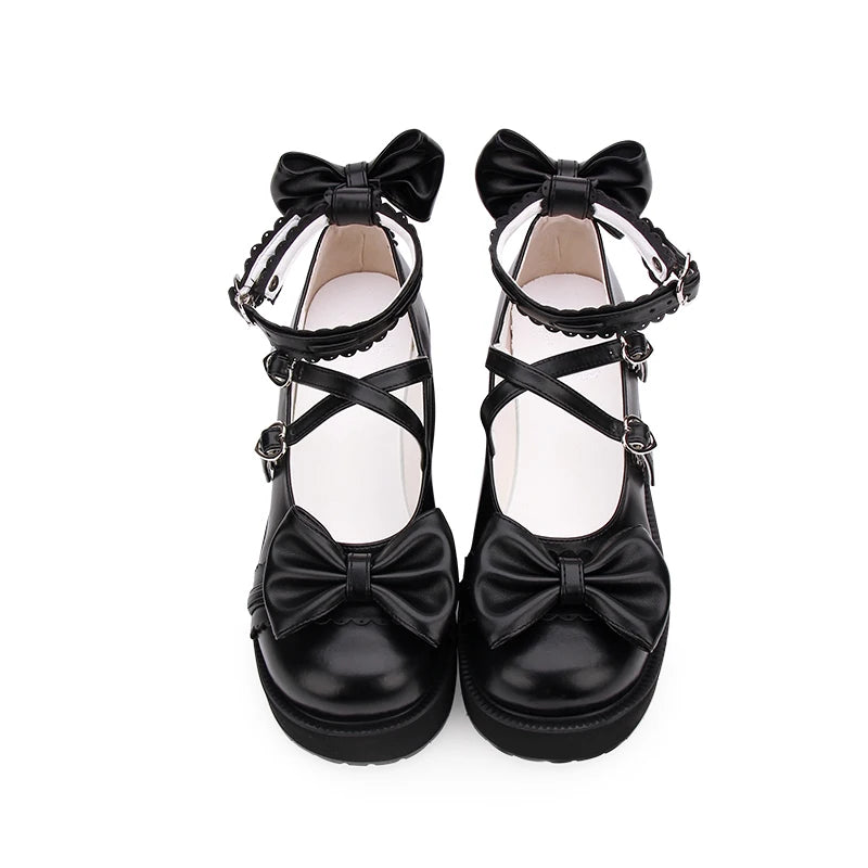 Angelic imprint new woman mori girl lolita cosplay shoes lady high heels wedges Pumps women princess dress party shoes 8cm 33-47