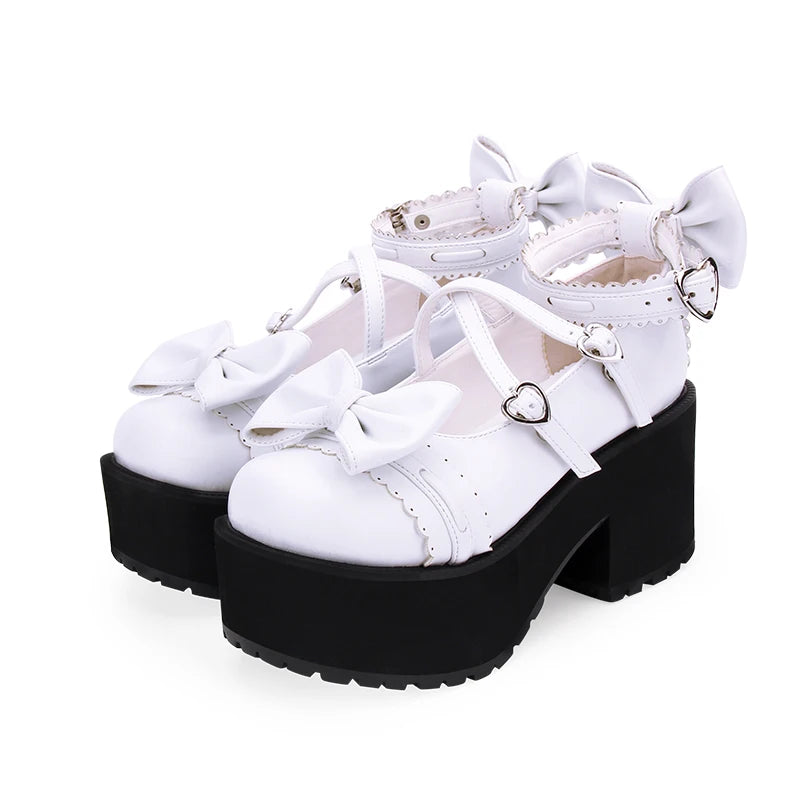 Angelic imprint new woman mori girl lolita cosplay shoes lady high heels wedges Pumps women princess dress party shoes 8cm 33-47