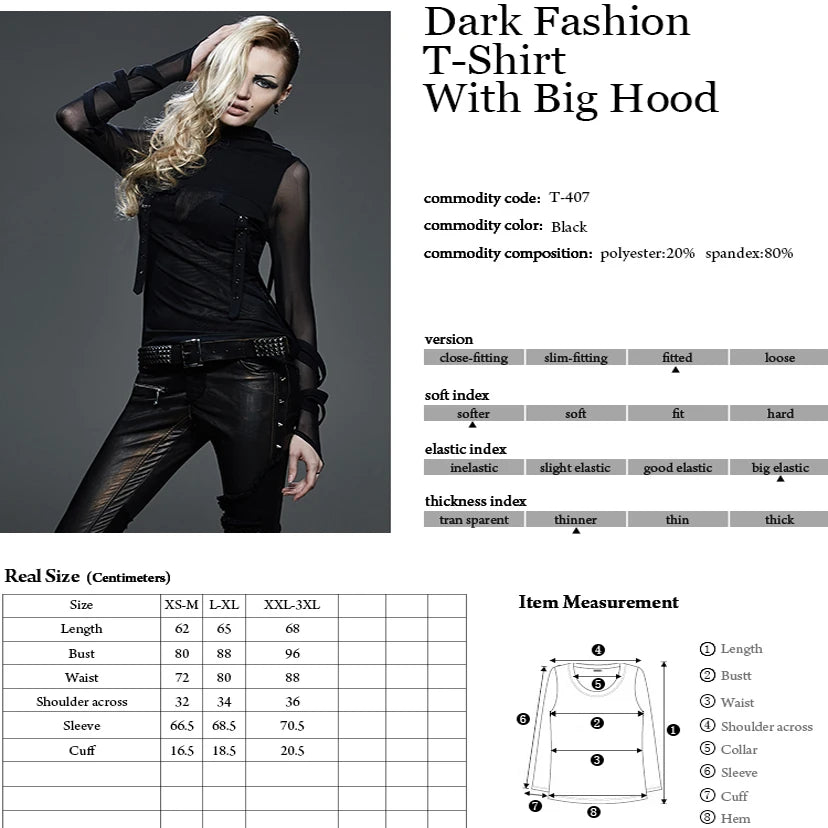 New Punk Rave Emo Rockabilly Gothic Vintage Top - Cotton Shirt for Women, Fashionable and Stylish