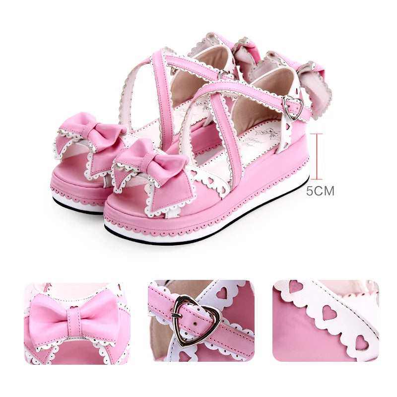 Angelic Imprint Women’s and Girls' Cross-Strap Sandals - Bow Accents, Babydoll Style Flat Shoes