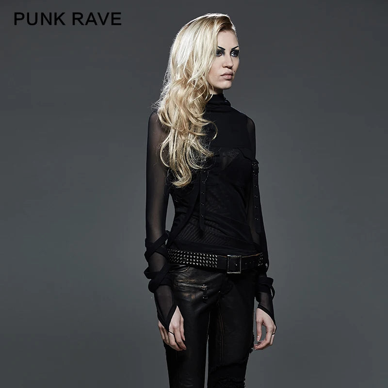 New Punk Rave Emo Rockabilly Gothic Vintage Top - Cotton Shirt for Women, Fashionable and Stylish