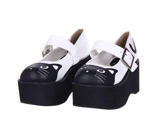 Angelic imprint handmade woman mori girl lolita cosplay shoes lady high wedges heels pumps women princess dress party shoes 9621