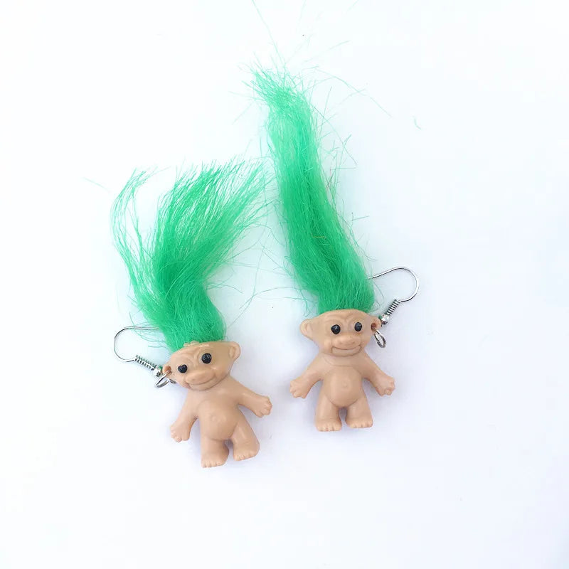 90’s Vibes Vintage Troll Novelty Drop Earrings