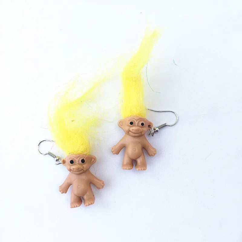 90’s Vibes Vintage Troll Novelty Drop Earrings